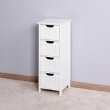 Hearth and Haven White Bathroom Storage Cabinet, Freestanding Cabinet with Drawers W40914884