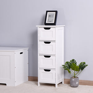 Hearth and Haven White Bathroom Storage Cabinet, Freestanding Cabinet with Drawers W40914884