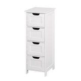 Freestanding Cabinet with 4 Drawers, White