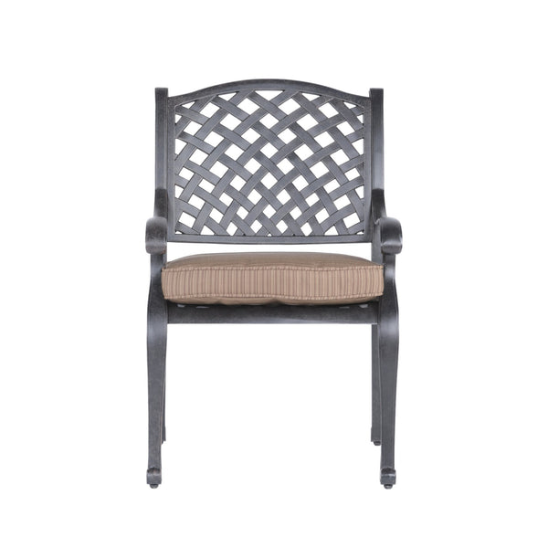 English Elm Sparta Modern Dining Arm Chair Dupione Brown – Weather-Resistant Aluminum Frame, Olefin Cushion Comfort B01051444