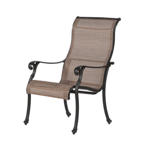 English Elm Patio Castle Rock Sling Chairs Set of 2 — Rust‑Proof Aluminum Frame, Bronze All‑Weather Comfort and Style B01051451