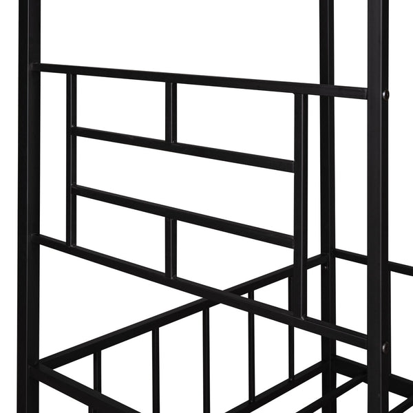 English Elm Metal House Frame Twin Bed White Steel Playhouse Design for Kids Bedroom Decor MF289091AAB