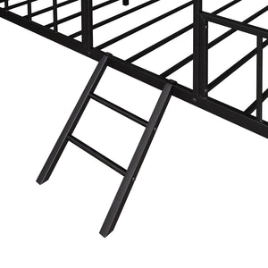English Elm Metal House Frame Twin Bed White Steel Playhouse Design for Kids Bedroom Decor MF289091AAB