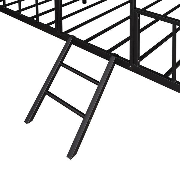 English Elm Metal House Frame Twin Bed White Steel Playhouse Design for Kids Bedroom Decor MF289091AAB