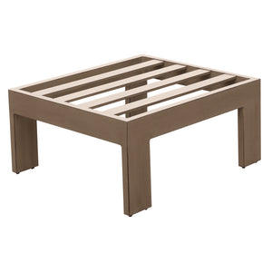 English Elm Patio Aluminum Ottoman with Olefin Cushion, Weather-Resistant Pewter Finish, Removable Cover, 27x24x13 B01051500