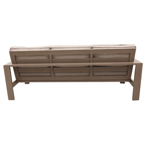 English Elm Sofa, Alassio Pewter Aluminum Outdoor Patio Sofa with Weather-Resistant Olefin Cushions, 80"L x 28"W x 19"H B01051436