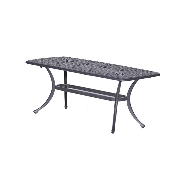 English Elm Coffee Table Gunmetal Aluminum Outdoor Coffee Table — All-Weather Durable, Lightweight, Low-Profile Design for Patio Relaxation B01051513