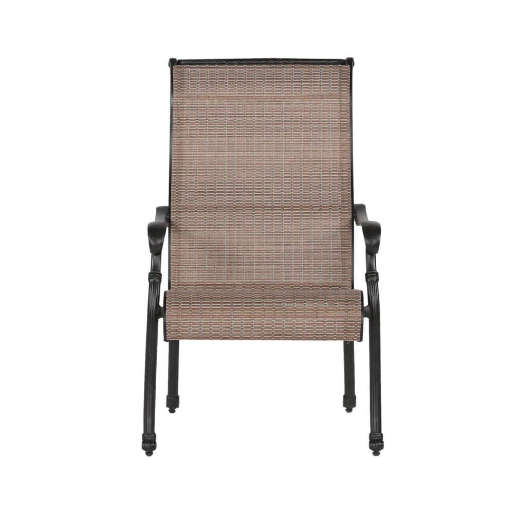 English Elm Patio Castle Rock Sling Chairs Set of 2 — Rust‑Proof Aluminum Frame, Bronze All‑Weather Comfort and Style B01051451