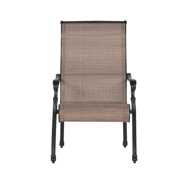English Elm Patio Castle Rock Sling Chairs Set of 2 — Rust‑Proof Aluminum Frame, Bronze All‑Weather Comfort and Style B01051451
