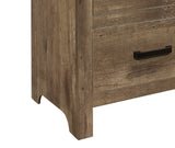 English Elm Bedroom Wooden Nightstand 1 Piece Weathered Pine Finish 2X Drawers Transitional Style Furniture