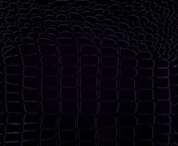 English Elm Glamourous mirrored nightstand with alligator-embossed fronts, crystal hardware and beveled trim Black 31 L x 20 W x 31.5 H B01151365