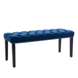 Hearth and Haven Heng Ming Upholstered Tufted Bench Ottoman , Velvet Dining Bench Bedroom Bench Footrest Stool Accent Bench For Entryway Dining Room Living Room W212132672