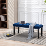 Hearth and Haven Heng Ming Upholstered Tufted Bench Ottoman , Velvet Dining Bench Bedroom Bench Footrest Stool Accent Bench For Entryway Dining Room Living Room W212132672