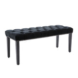 Hearth and Haven Heng Ming Upholstered Tufted Bench Ottoman , Velvet Dining Bench Bedroom Bench Footrest Stool Accent Bench For Entryway Dining Room Living Room W212132681