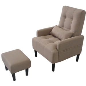 English Elm Redde Modern Multifunctional Lounge Chair & Ottoman Set - Adjustable Recline, Storage & Comfort W1183S00003-GIGA