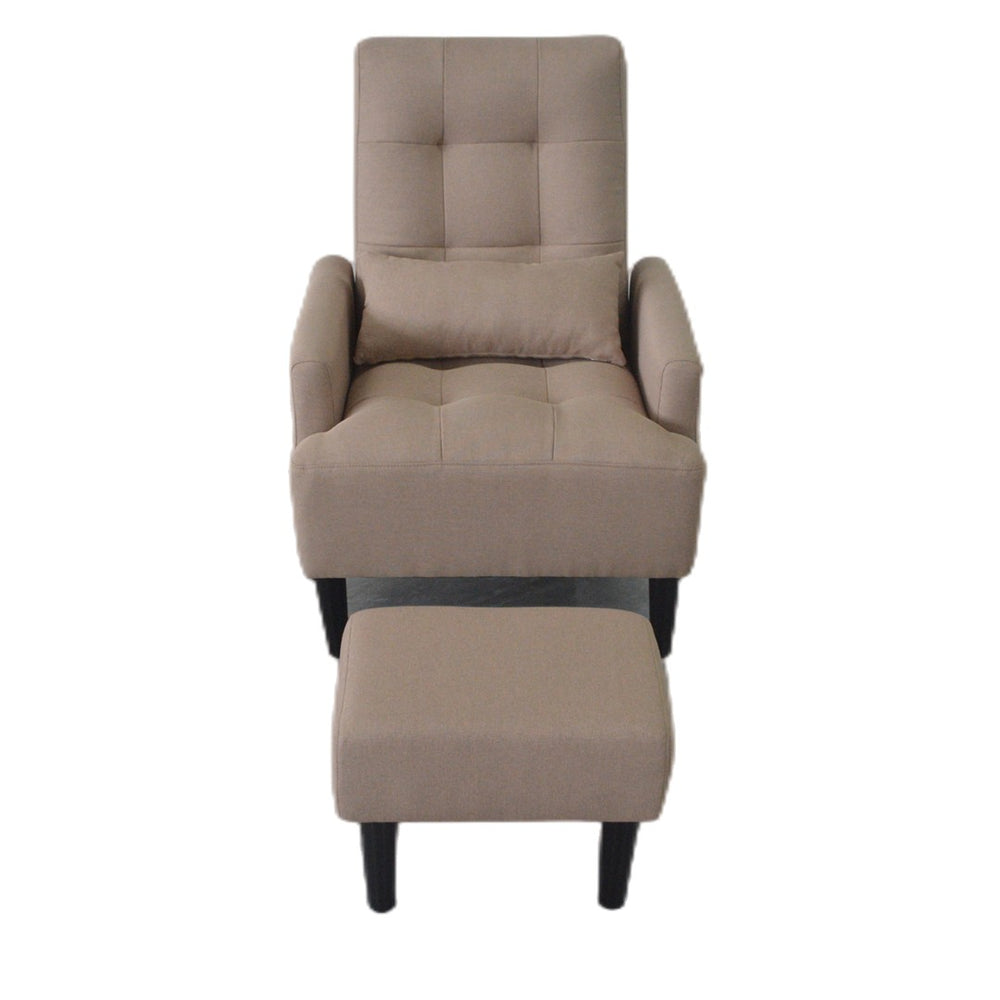 English Elm Redde Modern Multifunctional Lounge Chair & Ottoman Set - Adjustable Recline, Storage & Comfort W1183S00003-GIGA