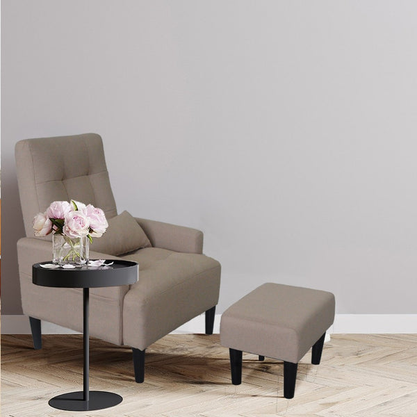English Elm Redde Modern Multifunctional Lounge Chair & Ottoman Set - Adjustable Recline, Storage & Comfort W1183S00003-GIGA