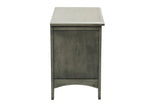 English Elm Cool Gray Finish 1 Piece Nightstand Of Drawers Brushed Nickel Tone Knobs Transitional Style Bedroom Furniture