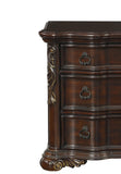 English Elm Royal Bedroom Cherry Finish Nightstand Of 3 Drawers Ring Pulls Traditional Home Furniture