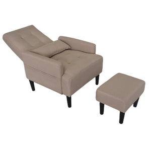 English Elm Redde Modern Multifunctional Lounge Chair & Ottoman Set - Adjustable Recline, Storage & Comfort W1183S00003-GIGA