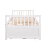 Hearth and Haven Rosemary Twin Size Daybed with Pull-Out Trundle and 3 Drawers, White LP000241AAK