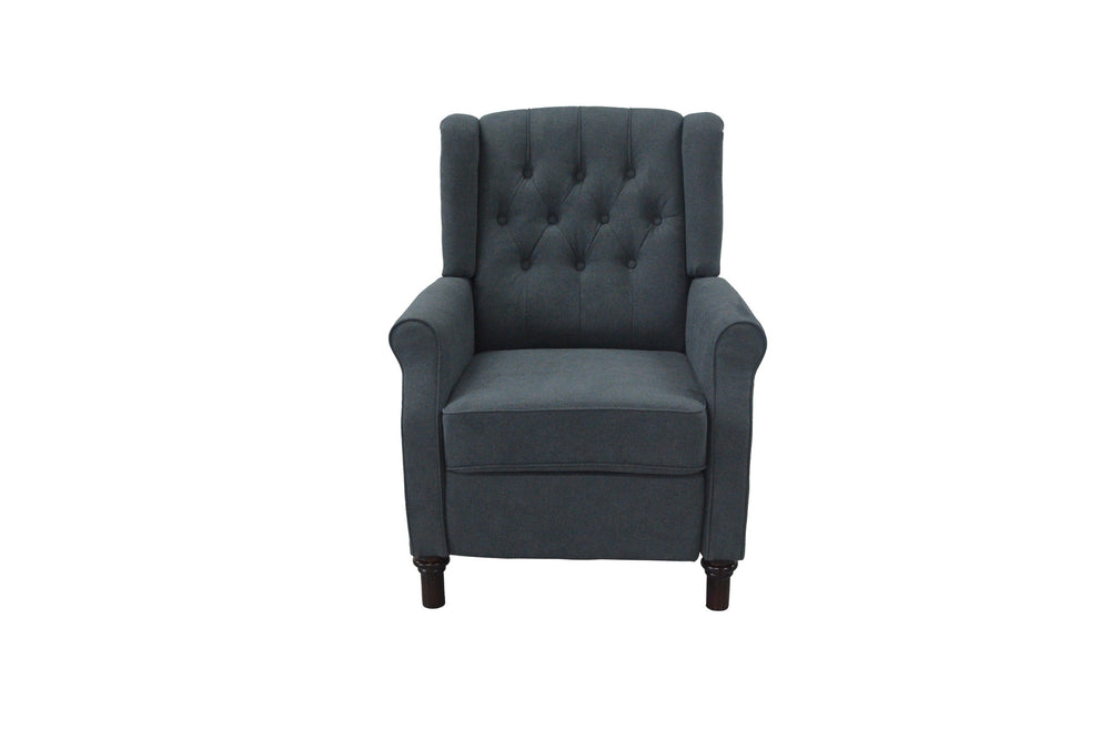 English Elm Redde Dark Gray Waterproof Recliner Sofa Chair — High Back Manual Cinema Seat with Smooth Push-Back Mechanism and Ergonomic Cushions W118348061