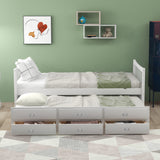 Hearth and Haven Rosemary Twin Size Daybed with Pull-Out Trundle and 3 Drawers, White LP000241AAK