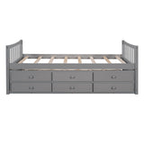 Hearth and Haven Rosemary Twin Size Daybed with Pull-Out Trundle and 3 Drawers, Grey LP000241AAE