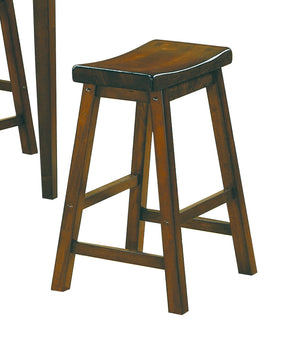 English Elm 24-inch Saddle Seat Counter Stools Set of 2 - Solid Wood Distressed Cherry Finish, 24" Seat Height Casual Dining B01151978