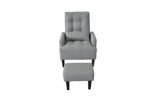 English Elm Redde Modern Adjustable Leisure Chair - Cozy Ergonomic Gray Sofa For Compact Living Spaces & Relaxation W1183S00002-GIGA