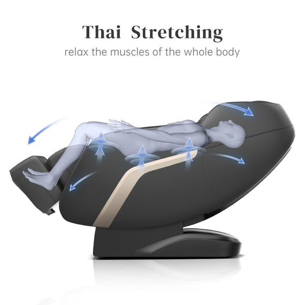 English Elm Massage Chair Zero Gravity Sl Track Shiatsu Recliner with Heat Foot Rollers Bluetooth W73052139