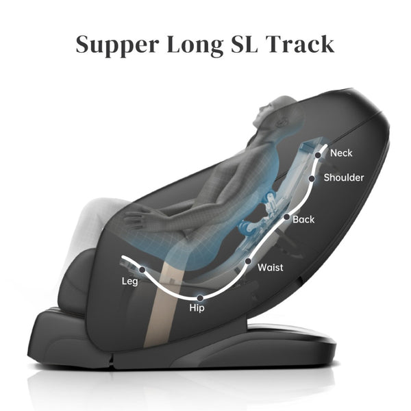 English Elm Massage Chair Zero Gravity Sl Track Shiatsu Recliner with Heat Foot Rollers Bluetooth W73052139