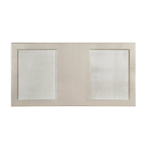 English Elm Modern Glam Silver Finish 7-Piece Dining Set With Extendable Table & Crystal Tufted Chairs For Elegance B011S00561