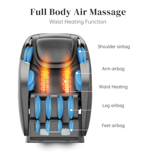 English Elm Massage Chair Zero Gravity Sl Track Shiatsu Recliner with Heat Foot Rollers Bluetooth W73052139