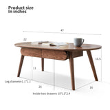 English Elm Capsule Centre Table Low Table Table With Drawers 100% Solid Wood Top Board Desk Coffee Table W 120 X D 52 X H 46 Cm Study Table Work From Home Easy To Assemble Natural Wood Natural Writing Desk