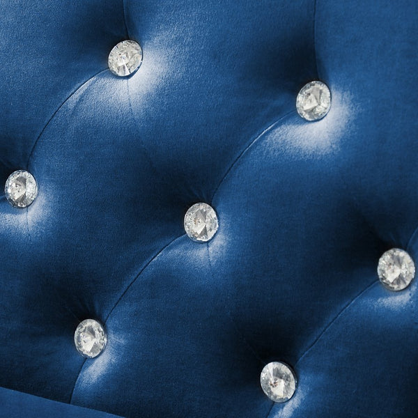 English Elm 82.3" Modern Velvet Sofa With Jeweled Buttons, Chic Tufting & 2 Pillows - Glamorous Comfort Awaits! W1117S00010