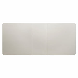 English Elm Glamourous Silver Finish Rectangular Dining Table with Extendable Leaf, Mirrored Apron, 42–96" Length B01152297