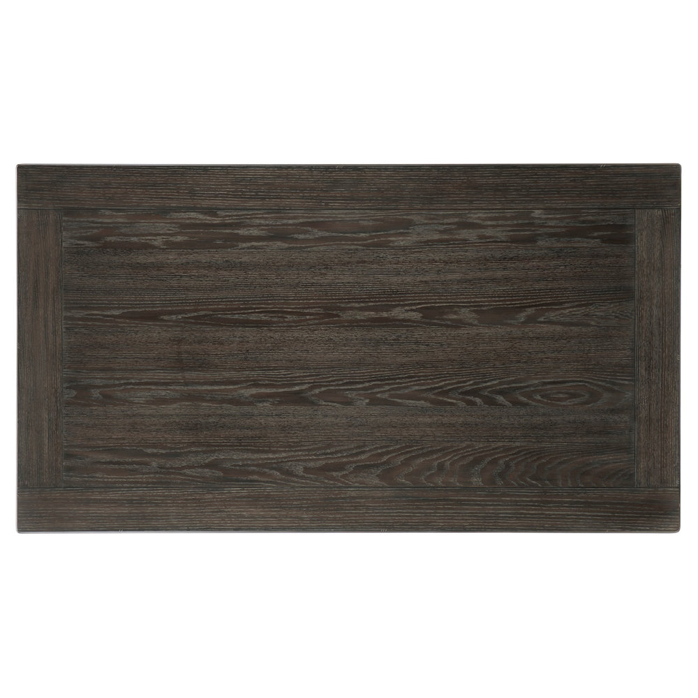 English Elm Casual 72" Two-Tone Rectangular Dining Table with 6 Apron Drawers, Antique Gray Base & Coffee Top B01152301