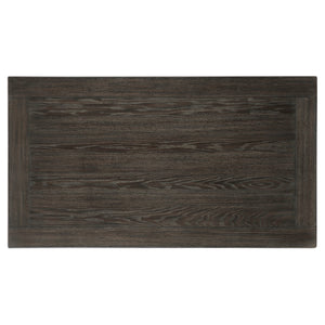 English Elm Casual 72" Two-Tone Rectangular Dining Table with 6 Apron Drawers, Antique Gray Base & Coffee Top B01152301