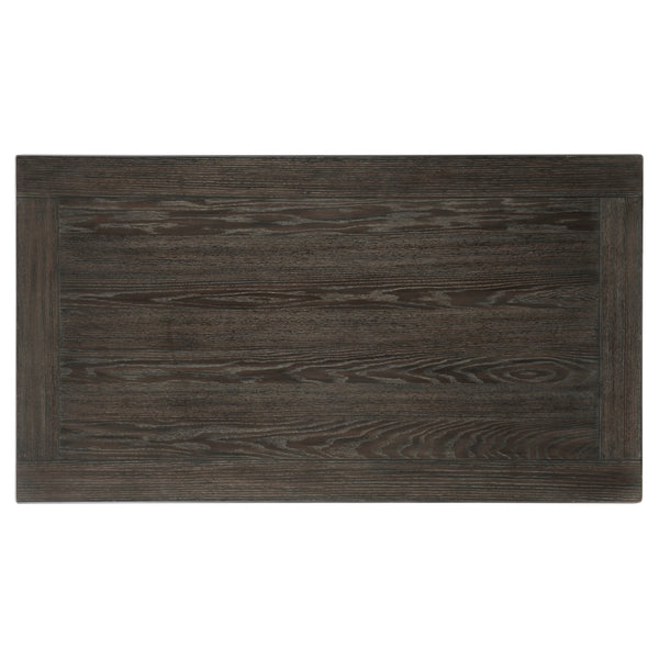 English Elm Casual 72" Two-Tone Rectangular Dining Table with 6 Apron Drawers, Antique Gray Base & Coffee Top B01152301