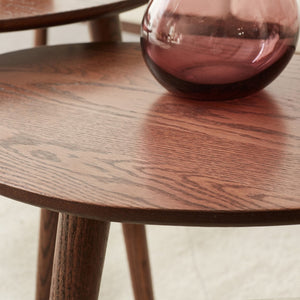 English Elm (single) Solid Oak Pebble Shaped Coffee Table Oil Wax Finish Sculptural Living Room Accent W128352438