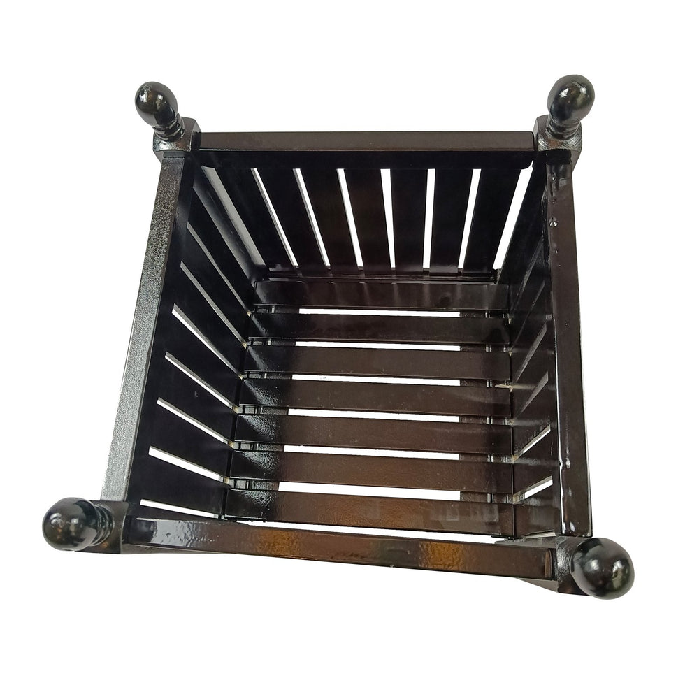 English Elm Wood Square Outdoor Planter Box Black – Solid Wood Herb & Flower Pot for Porch, Patio, Deck 21" W49547256