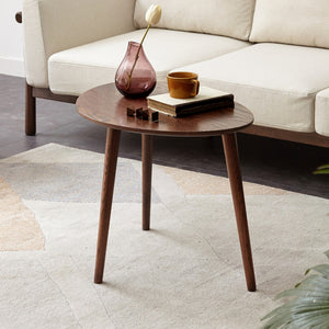 English Elm (single) Solid Oak Pebble Shaped Coffee Table Oil Wax Finish Sculptural Living Room Accent W128352438