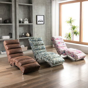 English Elm Linen Ergonomic Massage Chaise Lounge with Remote, 140° Recliner Long Lounger for Office Home W395P184846