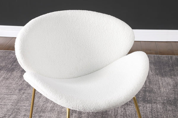 English Elm {2 Pack} Velvet Bucket Lounge Chairs Modern Curved Seat for Vanity Bedroom or Office W124152700