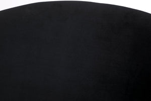 English Elm {2 Pack} Velvet Bucket Lounge Chairs Ergonomic Curved Seat Tapered Metal Legs Vanity Office Black W124152698