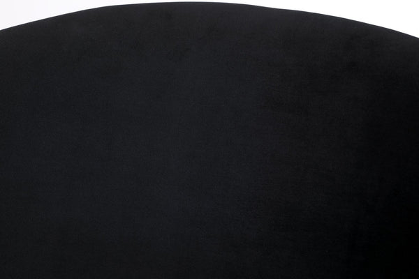 English Elm {2 Pack} Velvet Bucket Lounge Chairs Ergonomic Curved Seat Tapered Metal Legs Vanity Office Black W124152698