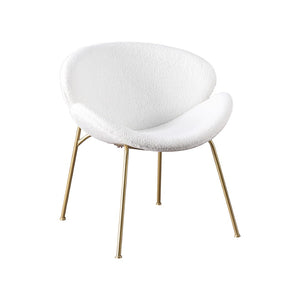 English Elm {2 Pack} Velvet Bucket Lounge Chairs Modern Curved Seat for Vanity Bedroom or Office W124152700