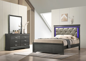 English Elm Modern Brooklyn 5-Drawer Chest in Gray Wood Finish — Durable, Spacious Storage for Stylish Bedrooms (96) 733569277797