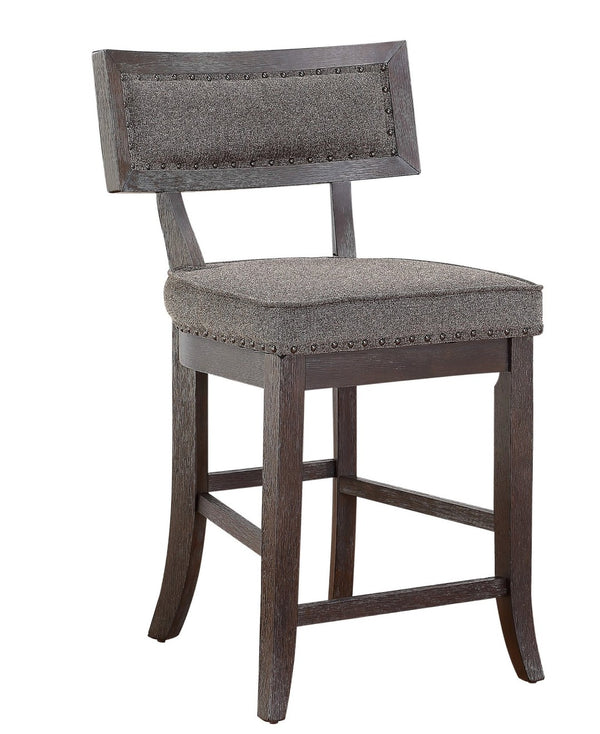 English Elm Rustic Dark Cherry Counter Height Chair Set Of 2 - Stylish Wood Frame With Nailhead Trim For Dining B011P184614-GIGA